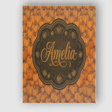 Personalised Name Realistic Orange Pumpkins Custom  Bespoke Interior Contemporary Canvas Wall Art Print Decor Picture Ready to Hang