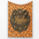 Realistic Orange Pumpkins Seamless Pattern Harvest Season Custom  Personalised Custom Name Super Soft Fleece Blanket Bed Sofa Throw