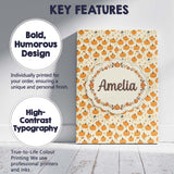 Personalised Name Cute Small Pumpkins and Custom  Unique Gift Idea Elegant Feature Canvas Wall Art Print Decor Picture Ready to Hang
