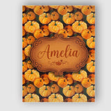 Personalised Name Painterly Pumpkin Harvest Custom  Bespoke Interior Contemporary Canvas Wall Art Print Decor Picture Ready to Hang