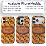 Painterly Pumpkin Harvest Seamless Pattern Rich Custom Name Protective Phone Case Mobile Cover Durable Everyday Smartphone Shock Resistant