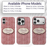 Vintage Red Toile Floral Birds and Fruit Seamless Custom Name Protective Phone Case Mobile Cover Durable Everyday Smartphone Shock Resistant