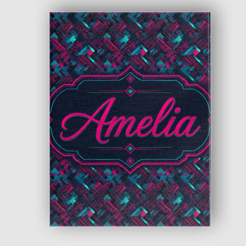 Personalised Name Cyberpunk Circuit Style Custom  Unique Gift Idea Elegant Feature Canvas Wall Art Print Decor Picture Ready to Hang