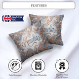 Custom Name Soft Pastel Marble Abstract Seamless Pattern Elegant Square Filled Cushion Throw Pillow Sofa Bed Home Decor Zip Washable UK Made
