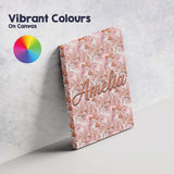 Personalised Name Glossy Peach Marble Flow Custom  Unique Gift Idea Elegant Feature Canvas Wall Art Print Decor Picture Ready to Hang