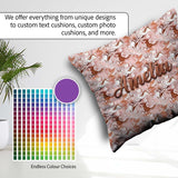 Custom Name Warm Terracotta Marble Swirl Seamless Pattern Earthy Square Filled Cushion Throw Pillow Sofa Bed Home Decor Zip Washable UK Made