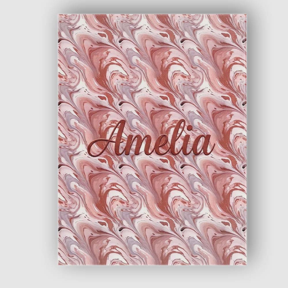 Personalised Name Elegant Blush Marble Custom  Unique Gift Idea Modern Room Accent Canvas Wall Art Print Decor Picture Ready to Hang