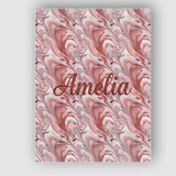 Personalised Name Elegant Blush Marble Custom  Unique Gift Idea Modern Room Accent Canvas Wall Art Print Decor Picture Ready to Hang
