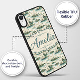 Vintage Sailing Boats Coastal Landscape Seamless Custom Name Protective Phone Case Mobile Cover Durable Everyday Smartphone Shock Resistant