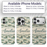 Vintage Sailing Boats Coastal Landscape Seamless Custom Name Protective Phone Case Mobile Cover Durable Everyday Smartphone Shock Resistant