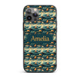 Colorful Ocean Waves Sailboats Scenic Seamless Custom Name Protective Phone Case Mobile Cover Durable Everyday Smartphone Shock Resistant