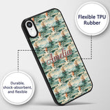 Classic Sailing Boats Rough Sea Seamless Pattern Custom Name Protective Phone Case Mobile Cover Durable Everyday Smartphone Shock Resistant