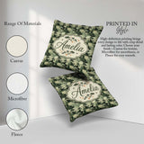 Custom Name Traditional Asian Landscape Figures Seamless Pattern Square Filled Cushion Throw Pillow Sofa Bed Home Decor Zip Washable UK Made