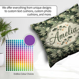 Custom Name Traditional Asian Landscape Figures Seamless Pattern Square Filled Cushion Throw Pillow Sofa Bed Home Decor Zip Washable UK Made