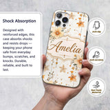 Watercolor Floral Stars Hanging Blooms Seamless Custom Name Protective Phone Case Mobile Cover Durable Everyday Smartphone Shock Resistant