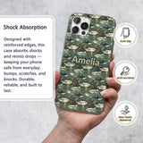 Classic Shark Seaweed Ocean Seamless Pattern Deep Custom Name Protective Phone Case Mobile Cover Durable Everyday Smartphone Shock Resistant