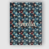 Personalised Name Galaxy Snowflake Star Custom  Modern Room Accent Elegant Feature Canvas Wall Art Print Decor Picture Ready to Hang