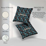 Custom Name Galaxy Snowflake Star Seamless Pattern Cosmic Winter Square Filled Cushion Throw Pillow Sofa Bed Home Decor Zip Washable UK Made