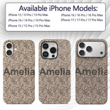 Natural Stone Wall Texture Decorative Design Custom Name Protective Phone Case Mobile Cover Durable Everyday Smartphone Shock Resistant
