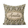 Custom Name Mossy Stone Wall Pattern Rustic Natural Rock Texture Square Filled Cushion Throw Pillow Sofa Bed Home Decor Zip Washable UK Made