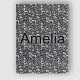 Personalised Name Black and Grey Pebble Custom  Modern Room Accent Elegant Feature Canvas Wall Art Print Decor Picture Ready to Hang