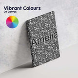 Personalised Name Black and Grey Pebble Custom  Modern Room Accent Elegant Feature Canvas Wall Art Print Decor Picture Ready to Hang