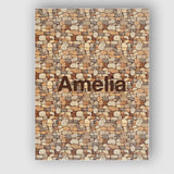 Personalised Name Warm Beige Stone Custom  Stylish Home Interior Unique Gift Idea Canvas Wall Art Print Decor Picture Ready to Hang