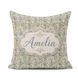 Custom Name Mixed Colour Pebble Seamless Pattern Natural Texture Square Filled Cushion Throw Pillow Sofa Bed Home Decor Zip Washable UK Made