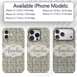 Mixed Colour Pebble Stone Seamless Printed Design Custom Name Protective Phone Case Mobile Cover Durable Everyday Smartphone Shock Resistant