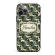 Graceful Swan Lake Floral Seamless Printed Design Custom Name Protective Phone Case Mobile Cover Durable Everyday Smartphone Shock Resistant