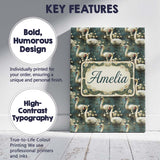 Personalised Name Graceful Swan Lake Floral Custom  Bespoke Interior Contemporary Canvas Wall Art Print Decor Picture Ready to Hang