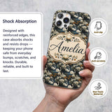 Luxury Swan Floral Night Lake Seamless Pattern Custom Name Protective Phone Case Mobile Cover Durable Everyday Smartphone Shock Resistant