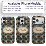 Black Swan Floral Water Reflection Printed Design Custom Name Protective Phone Case Mobile Cover Durable Everyday Smartphone Shock Resistant