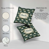 Custom Name Soft Swan Lake Floral Seamless Calm Nature Botanical Square Filled Cushion Throw Pillow Sofa Bed Home Decor Zip Washable UK Made