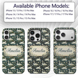 Soft Swan Lake Floral Seamless Printed Design Custom Name Protective Phone Case Mobile Cover Durable Everyday Smartphone Shock Resistant