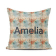 Custom Name Abstract Grunge Texture with Red and Blue Tones Name Square Filled Cushion Throw Pillow Sofa Bed Home Decor Zip Washable UK Made