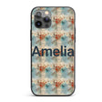 Abstract Grunge Texture with Red and Blue Tones Custom Name Protective Phone Case Mobile Cover Durable Everyday Smartphone Shock Resistant