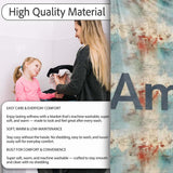 Abstract Grunge Texture with Red and Blue Tones Seamless Name Cute  Personalised Custom Name Super Soft Fleece Blanket Bed Sofa Throw