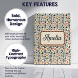 Personalised Name Modern Abstract Tribal Custom  Unique Gift Idea Elegant Feature Canvas Wall Art Print Decor Picture Ready to Hang