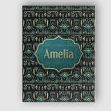 Personalised Name Dark Tribal Geometric Custom  Modern Room Accent Elegant Feature Canvas Wall Art Print Decor Picture Ready to Hang