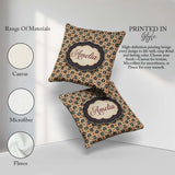 Custom Name Traditional Tribal Geometric Pattern in Earthy Tones Square Filled Cushion Throw Pillow Sofa Bed Home Decor Zip Washable UK Made