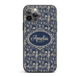 Victorian Ladies and Gentlemen Toile Pattern in Custom Name Protective Phone Case Mobile Cover Durable Everyday Smartphone Shock Resistant