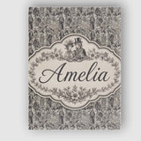 Personalised Name Antique Victorian Society Custom  Bespoke Interior Contemporary Canvas Wall Art Print Decor Picture Ready to Hang