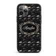 Classic Vintage Cars and Palm Trees Night Pattern Custom Name Protective Phone Case Mobile Cover Durable Everyday Smartphone Shock Resistant