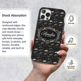 Classic Vintage Cars and Palm Trees Night Pattern Custom Name Protective Phone Case Mobile Cover Durable Everyday Smartphone Shock Resistant