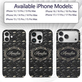 Classic Vintage Cars and Palm Trees Night Pattern Custom Name Protective Phone Case Mobile Cover Durable Everyday Smartphone Shock Resistant