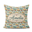 Custom Name Mid Century Classic Cars Pattern Seamless Name Cute Square Filled Cushion Throw Pillow Sofa Bed Home Decor Zip Washable UK Made