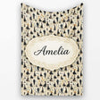 Elegant Black Dress Fashion Figures Pattern Seamless Name Cute  Personalised Custom Name Super Soft Fleece Blanket Bed Sofa Throw