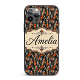 Elegant Vintage Evening Couples Printed Design Custom Name Protective Phone Case Mobile Cover Durable Everyday Smartphone Shock Resistant