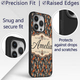 Elegant Vintage Evening Couples Printed Design Custom Name Protective Phone Case Mobile Cover Durable Everyday Smartphone Shock Resistant